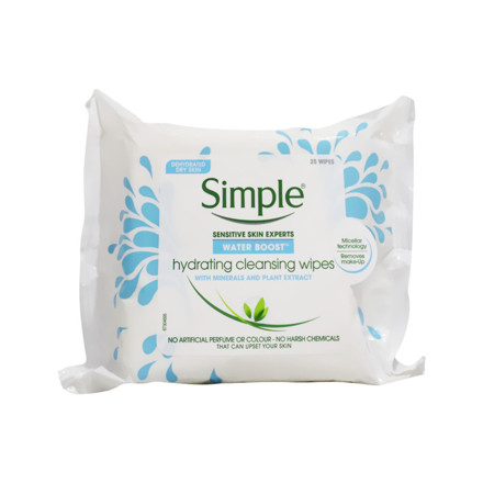 Picture of Simple Water Boost Hydrating Cleansing Wipes 25's