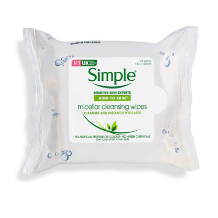 Picture of Simple Kind To Skin Micellar Clean Wipes 25's