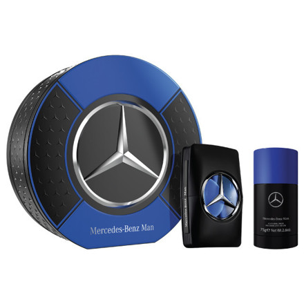 Picture of Mercedes-Benz Man Giftset Edt 100ml + Deo Stick 75g in Round Metallic Box