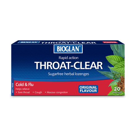Picture of Bioglan Throat Clear Cold & Flu Original Flavour Lozenge 20s