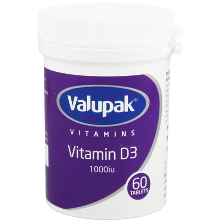 Picture of Valupak Vitamin D3 1000iu tablet 60'S