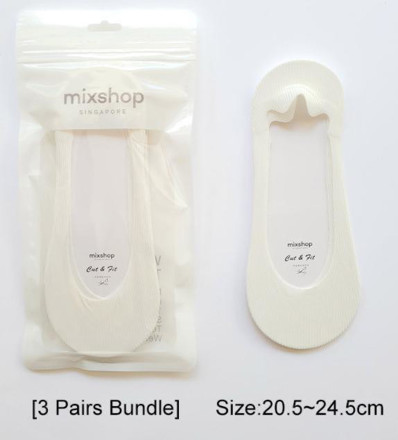 Picture of Mixshop Invisible Socks 3 pairs/set White