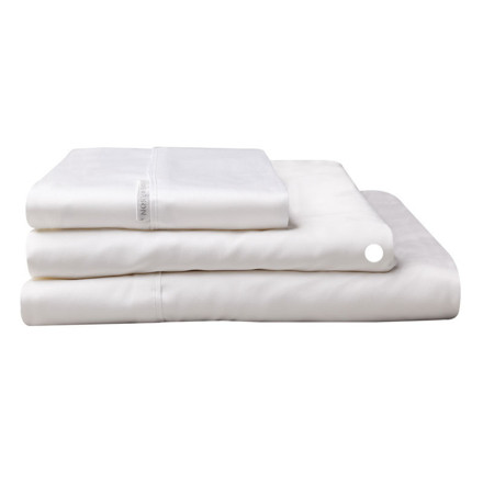 Picture of Logan & Mason 400TC Cotton Sateen White Fitted Sheet