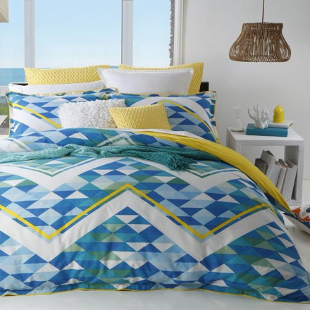 Picture of Logan & Mason Queenscliff Teal Quilt Cover Set