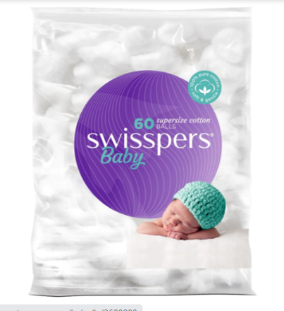 Picture of Swisspers Baby Cotton Balls 60's