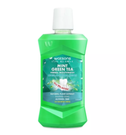 Picture of Watsons Mouth Wash - Herbal Mint Green Tea 500ml