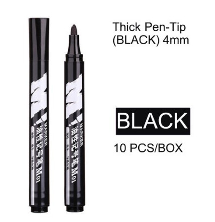 Picture of Mixshop Oil Based Permanent & Waterproof Marker Pen Black 4mm