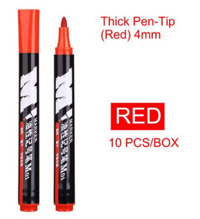 Picture of Mixshop Oil Based Permanent & Waterproof Marker Pen Red 4mm