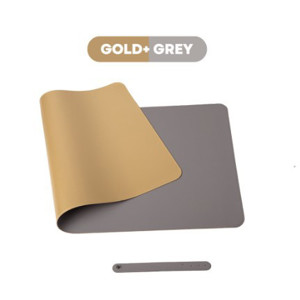 Picture of Mixshop Premium Leather Large Mouse/Desk Pad Gold + Grey 120 x 60cm