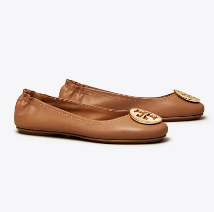Picture of TORY BURCH MINNIE TRAVEL BALLET FLAT, LEATHER