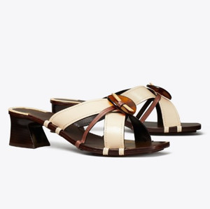 Picture of TORY BURCH KNOTTED HEELED MULE SANDAL