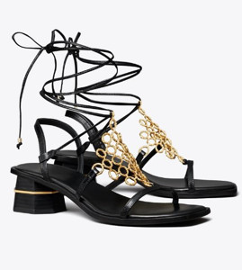 Picture of TORY BURCH MULTI-LOGO HEELED SANDAL