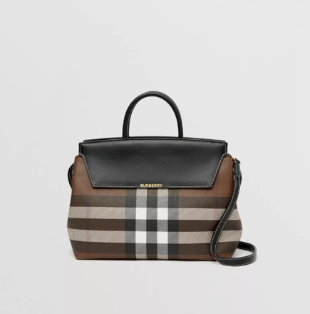 Picture of BURBERRY Check and Leather Medium Catherine Bag