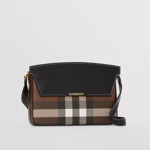 Picture of BURBERRY Check and Leather Catherine Shoulder Bag