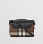 Picture of BURBERRY Check and Leather Catherine Shoulder Bag