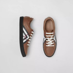 Picture of BURBERRY Chevron Check Leather Sneakers