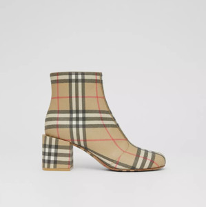 Picture of BURBERRY Vintage Check Block-heel Ankle Boots