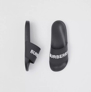 Picture of BURBERRY Logo Detail Two-tone Slides