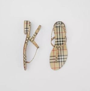 Picture of BURBERRY Vintage Check and Leather Sandals