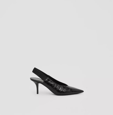 Picture of BURBERRY Embossed Leather Slingback Pumps