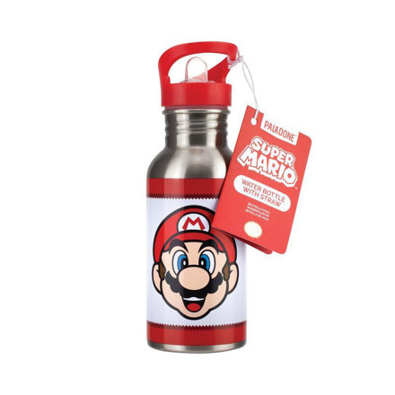 Picture of Travelmall Super Mario Metal Water Bottle with Straw