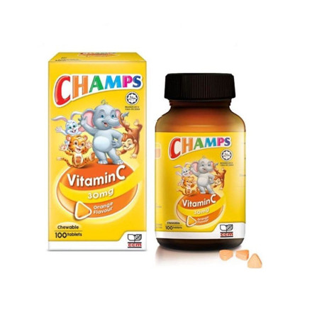 Picture of Champs Vitamin C 30mg Orange Flavour 100'S
