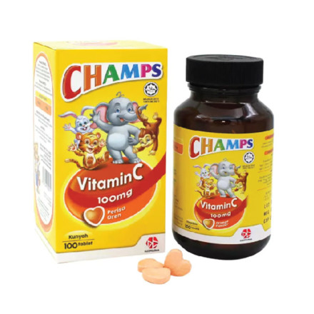 Picture of Champs Vitamin C 100mg Orange Flavour 100'S