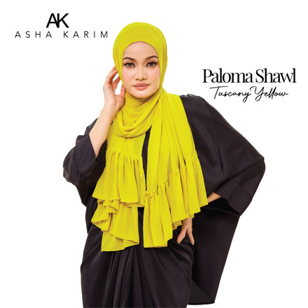 Picture of Asha Karim Paloma Shawl Tuscany Yellow