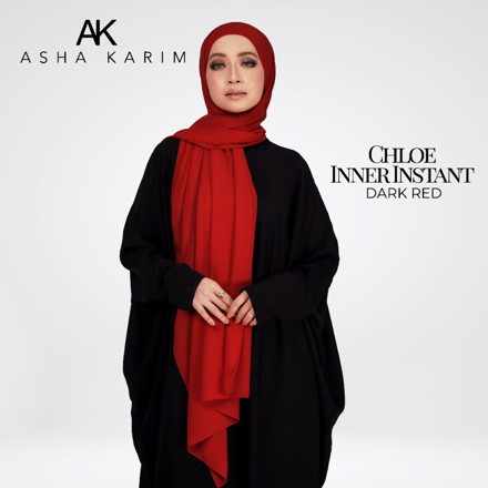 Picture of Asha Karim Chloe Inner Instant Shawl Dark Red