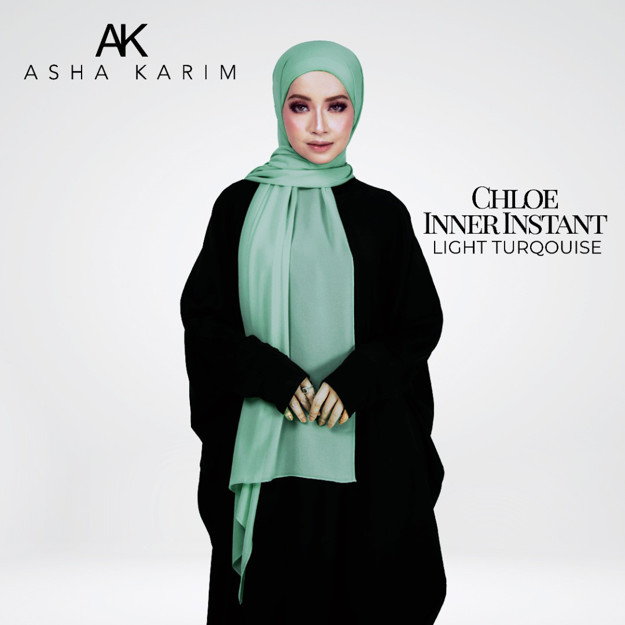 Picture of Asha Karim Chloe Inner Instant Shawl Light Turquoise