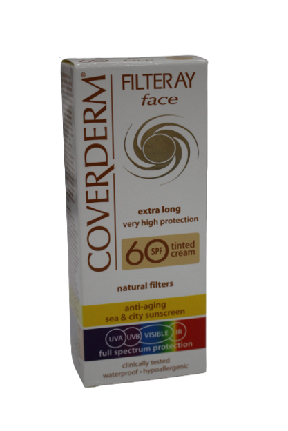 Picture of Coverderm Filteray Face SPF60 Anti Aging Sea & City Sunscreen Tinted 50ml Light Beige
