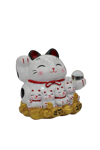 Picture of Terakoya Fortune Solor Beckoning Cat Small - White