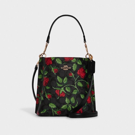 Picture of Coach Mollie Bucket Bag 22 In Signature Canvas Fairytale Rose