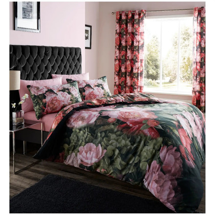 Picture of Catherine Lansfield Dramatic Floral Quilt Set Multi