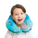 Picture of Travelmall 3D Inflatable Neck Pillow, With Patented Pump And Release System Rabbit Edition