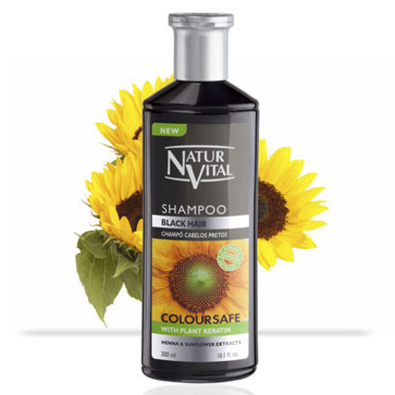 Picture of NaturVital Coloursafe Henna Shampoo - Black 300ml