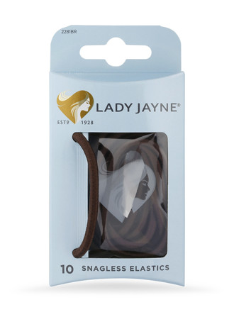 Picture of Lady Jayne Snaggles Thick Elastic Brown 10'S