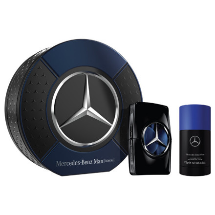 Picture of Mercedes-Benz Man Intense Giftset Edt 100ml + Deo Stick 75g in Round Metallic Box