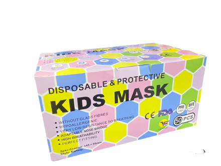Picture of Disposable Face Mask Kids Green 50's
