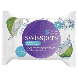 Picture of Swisspers Facial Wipes Micellar and Coconut Water Mini 5's