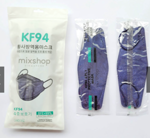 Picture of Mixshop KF94 Face Mask 4-ply Adult Earloop Navy 10's