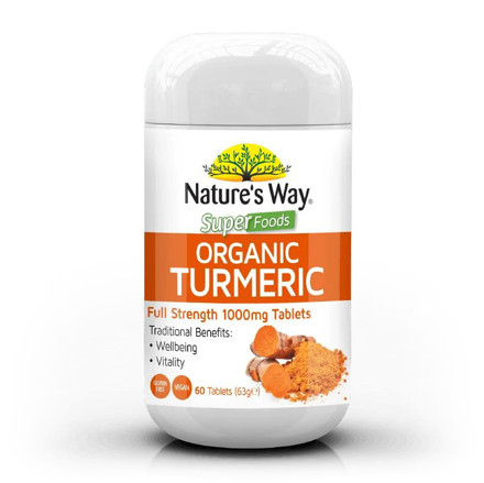 Picture of Nature's Way Superfoods Organic Tumeric 1000mg 60's