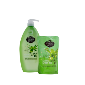 Picture of Showermate Body Wash Olive & Green Tea 950ml+350ml Refill