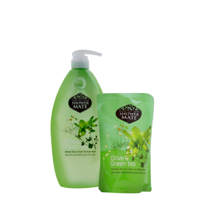 Picture of Showermate Body Wash Olive & Green Tea 950ml+350ml Refill