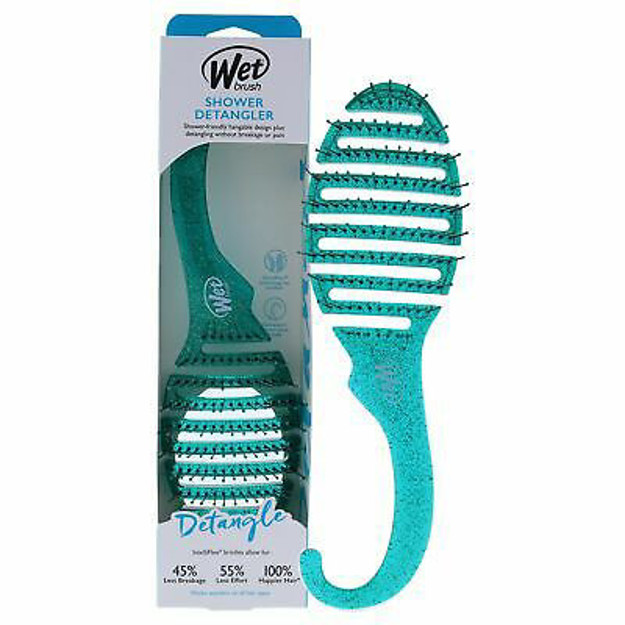 Picture of Wet Brush Shower Detangler Green Glitter