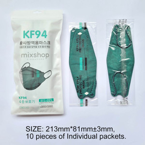 Picture of Mixshop KF94 Face Mask 4-ply Adult Earloop Green 10's