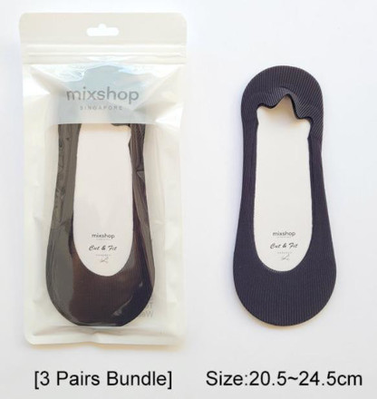 Picture of Mixshop Invisible Socks 3 pairs/set Black