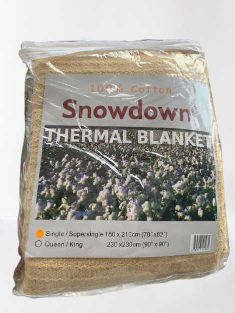 Picture of Snowdown 100% Cotton Thermal Blanket Single/Super Single