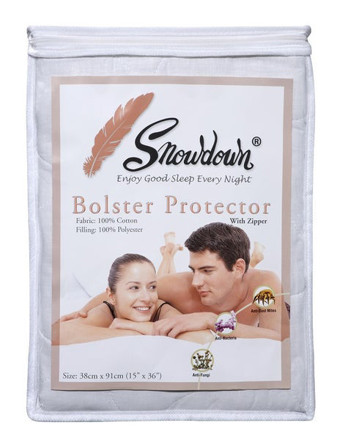 Picture of Snowdown Anti-Dustmite 100% Cotton Bolster Protector