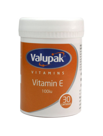Picture of Valupak Vitamin E 100iu Capsules 30's